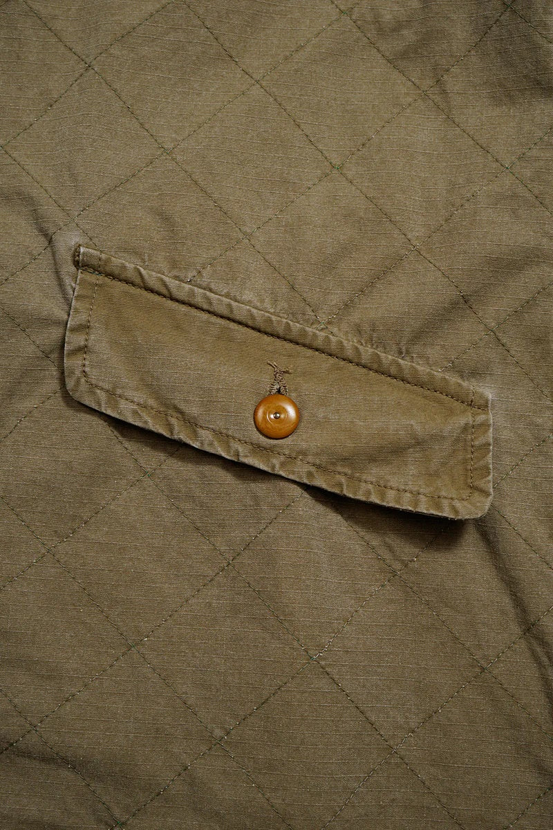 ◯ Nigel Cabourn - QUILTING DECK COAT RIPSTOP REV - KHAKI