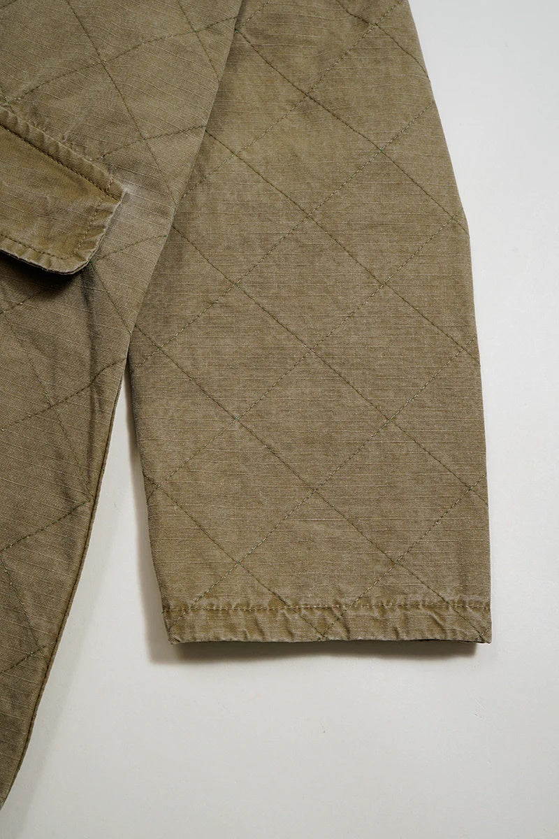 ◯ Nigel Cabourn - QUILTING DECK COAT RIPSTOP REV - KHAKI