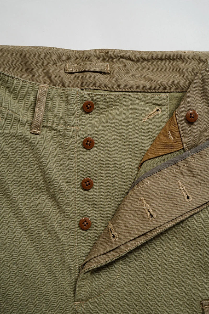 ◯ Nigel Cabourn - 40s MONKEY PT MIX HERRINGBONE - GREEN