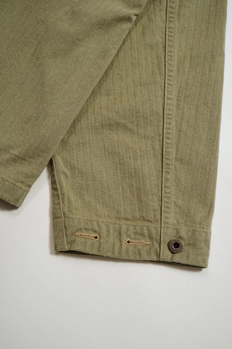 ◯ Nigel Cabourn - USMC CHORE JACKET HERRINGBONE - GREEN
