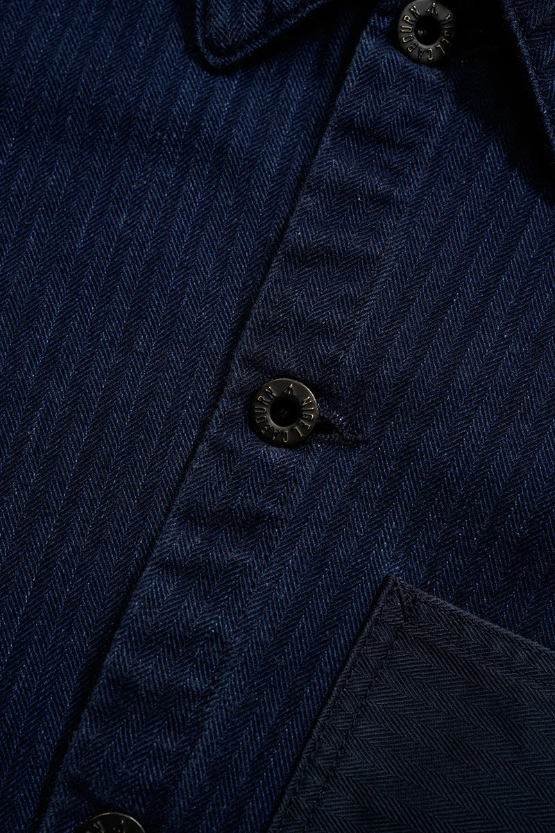 ◯ Nigel Cabourn - USMC CHORE JACKET HERRINGBONE - INDIGO
