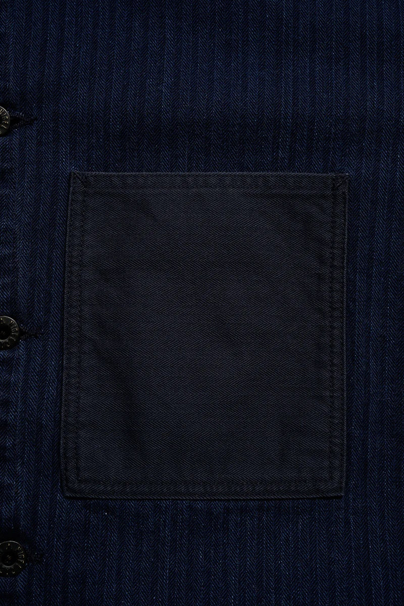 ◯ Nigel Cabourn - USMC CHORE JACKET HERRINGBONE - INDIGO