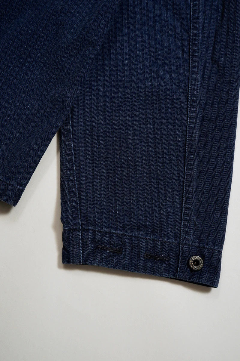 ◯ Nigel Cabourn - USMC CHORE JACKET HERRINGBONE - INDIGO