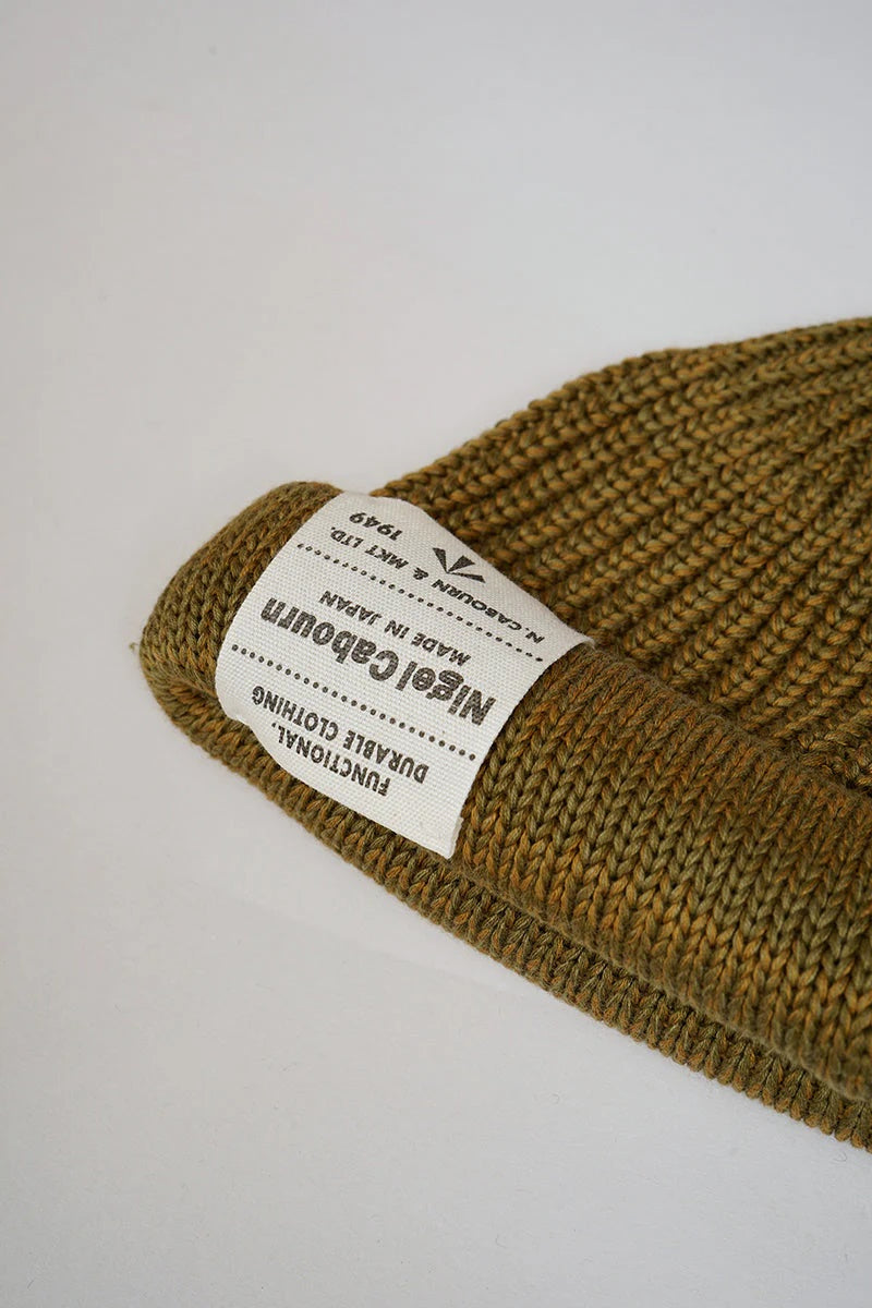 ◯ Nigel Cabourn - BEANIE COTTON - GREEN