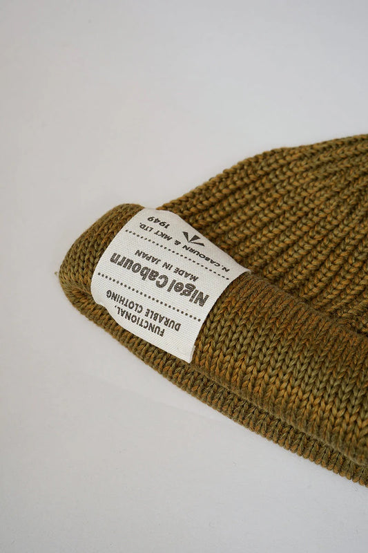 ◯ Nigel Cabourn - BEANIE COTTON - GREEN