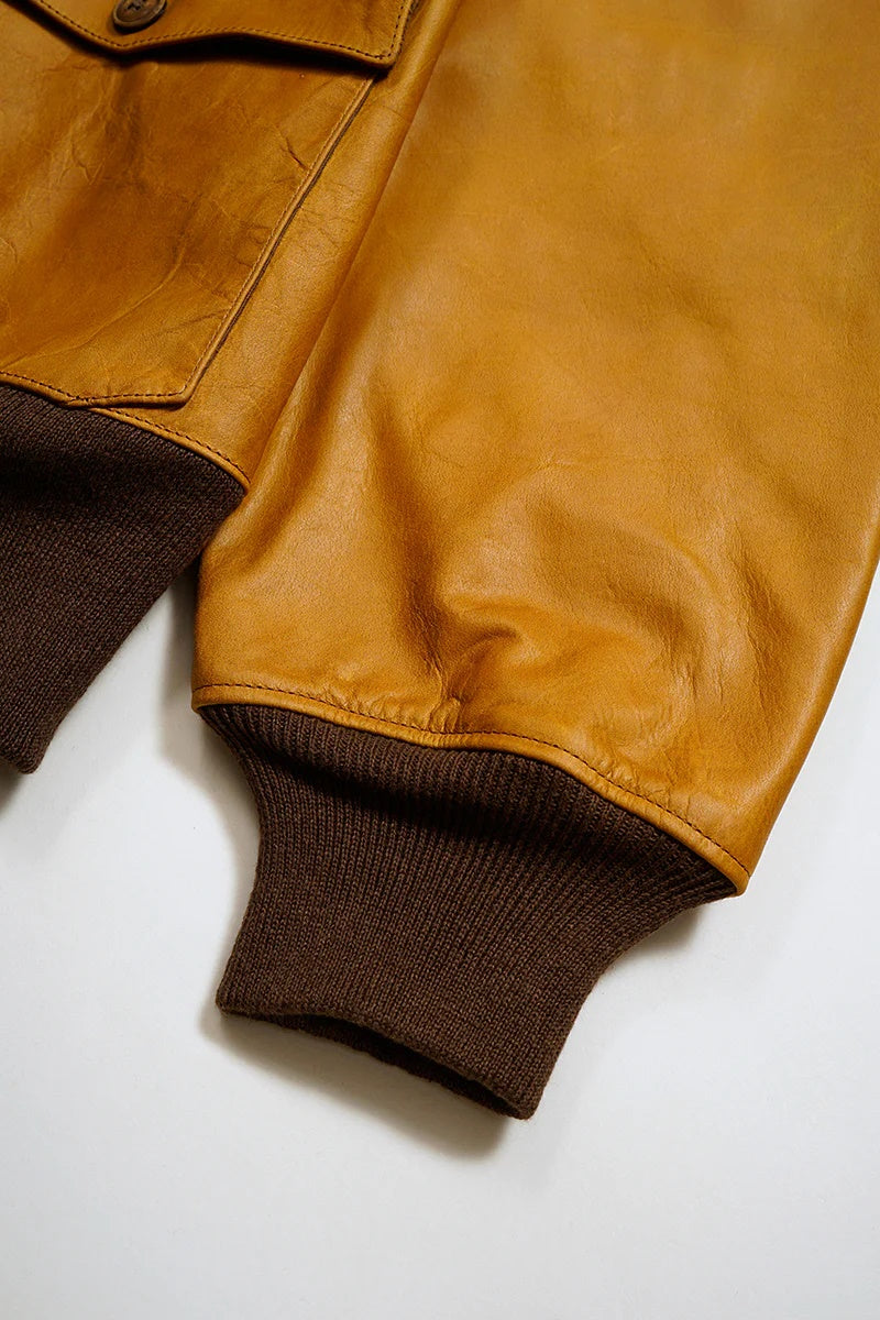 ◯ Nigel Cabourn - A-1 FLIGHT JK HORSE NUBUCK - CAMEL