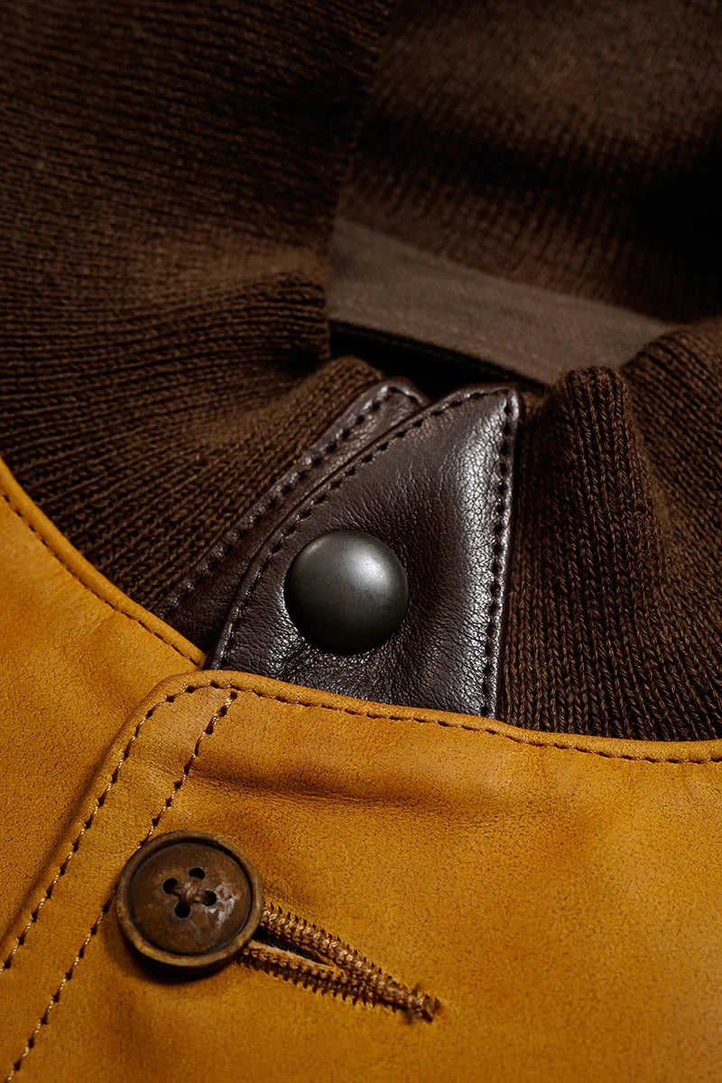 ◯ Nigel Cabourn - A-1 FLIGHT JK HORSE NUBUCK - CAMEL