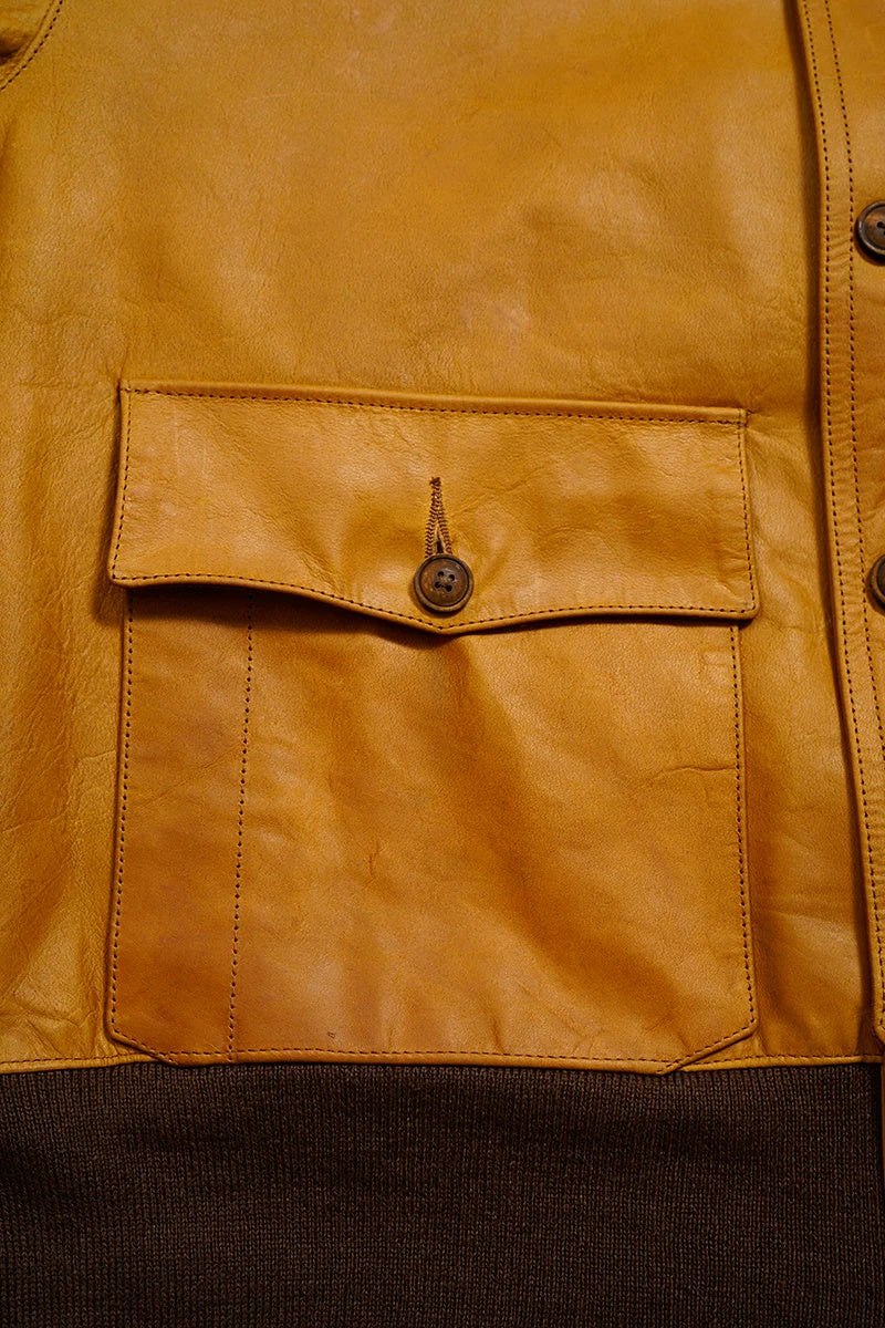 ◯ Nigel Cabourn - A-1 FLIGHT JK HORSE NUBUCK - CAMEL