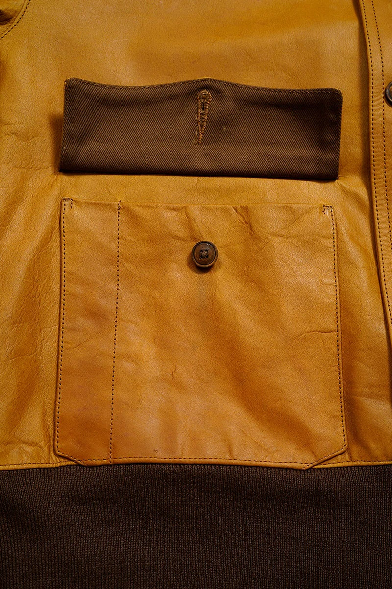 ◯ Nigel Cabourn - A-1 FLIGHT JK HORSE NUBUCK - CAMEL