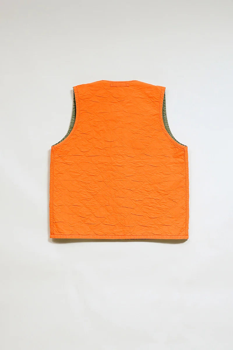 ◯ Nigel Cabourn - QUILTING DECK VEST RIPSTOP REV - GREEN