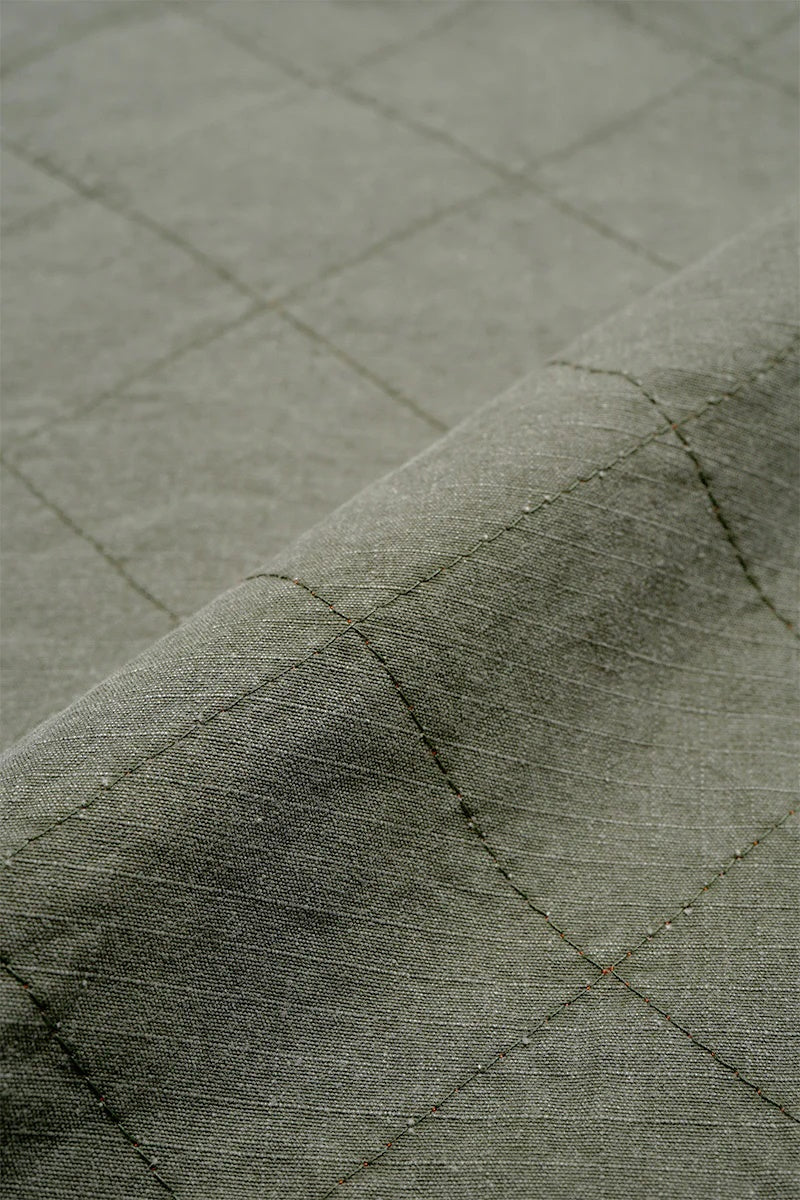 ◯ Nigel Cabourn - QUILTING DECK VEST RIPSTOP REV - GREEN