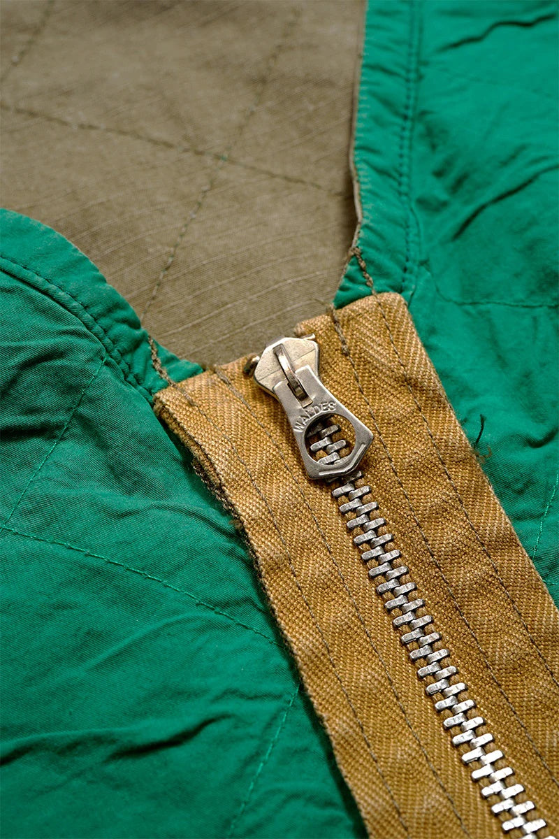 ◯ Nigel Cabourn - QUILTING DECK VEST RIPSTOP REV - KHAKI