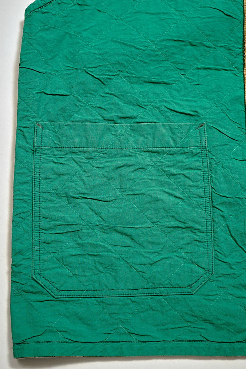 ◯ Nigel Cabourn - QUILTING DECK VEST RIPSTOP REV - KHAKI