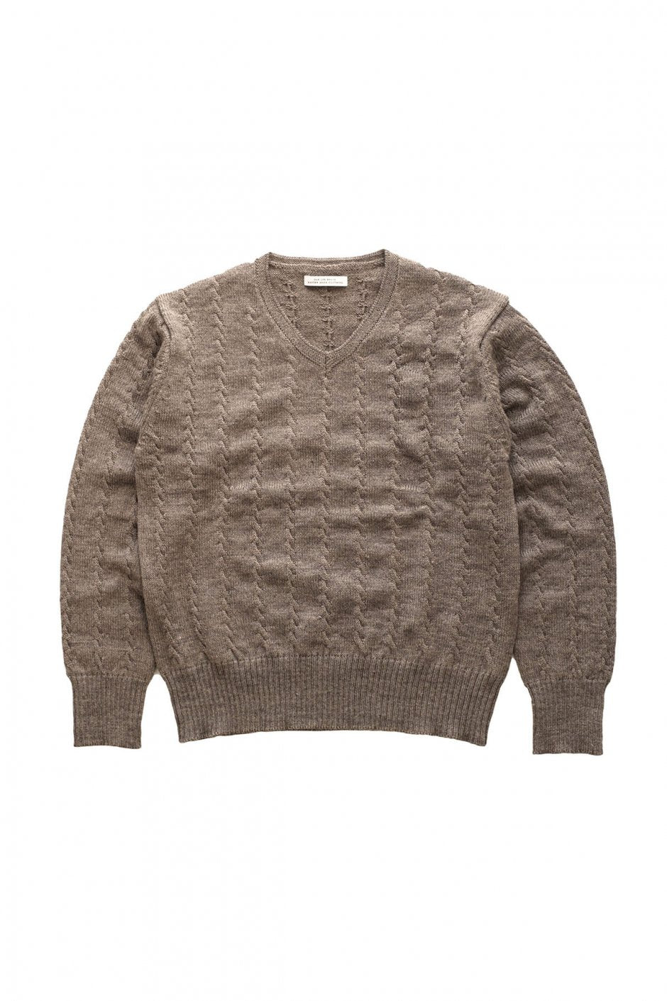 OLD JOE - TWEEDY YARN TENNIS SWEATER - TAUPE