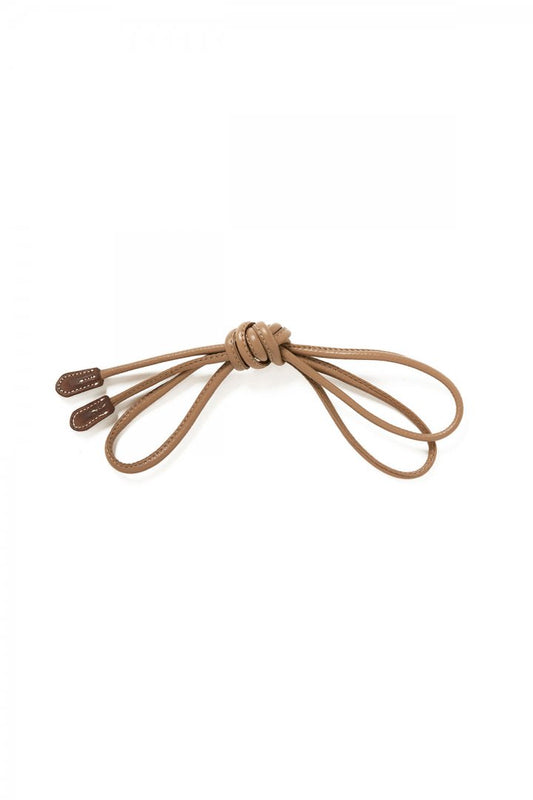 OLD JOE - LEATHER STRING BELT - BISQUE