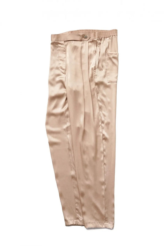 humoresque - SILK SATIN PANTS - PINK BEIGE