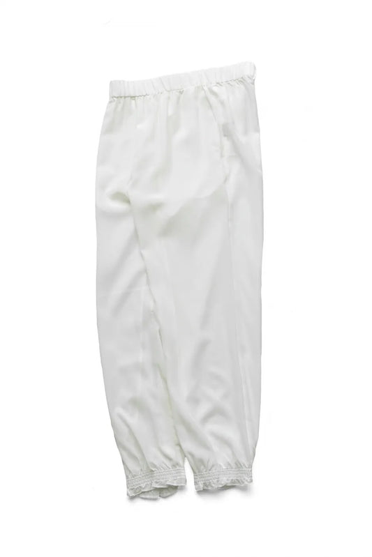 humoresque - SHIRRING PANTS - WHITE