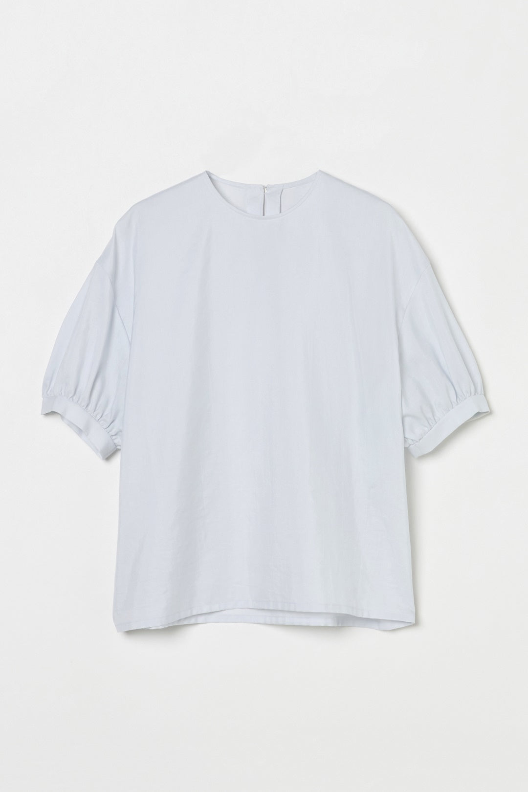humoresque - puff sleeve pullover short - frosty blue