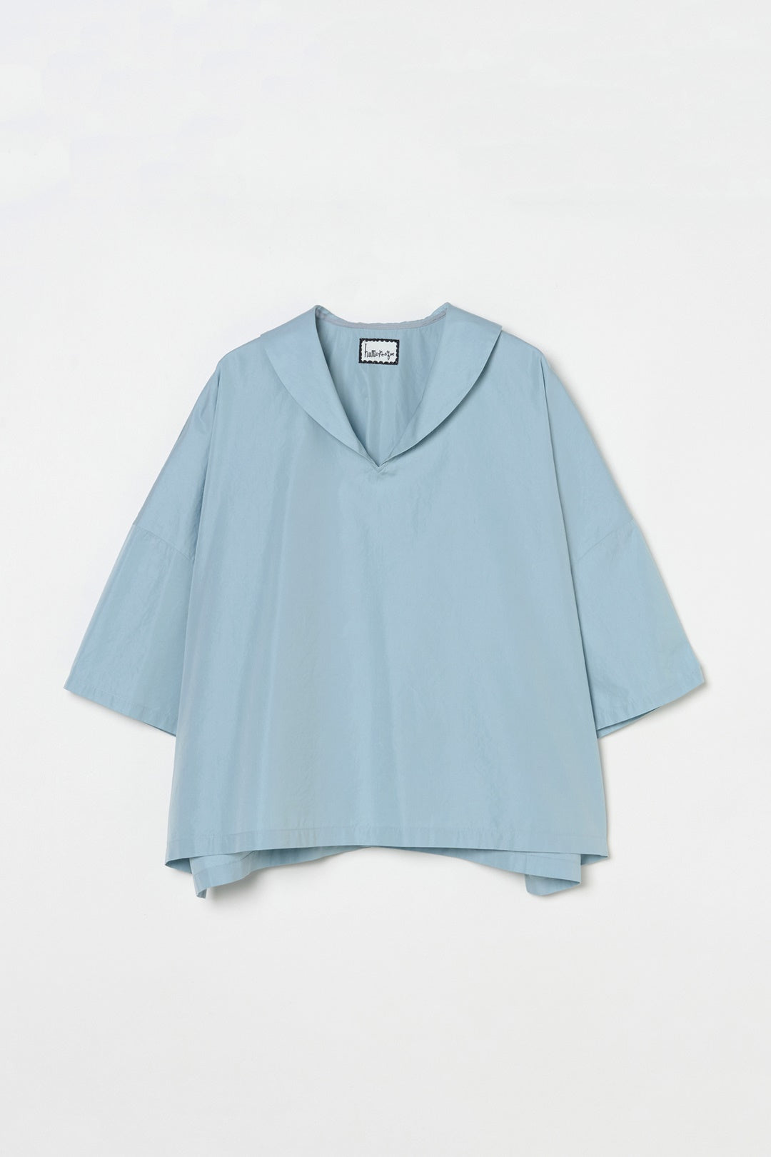 humoresque - bow-tie blouse - blue gray
