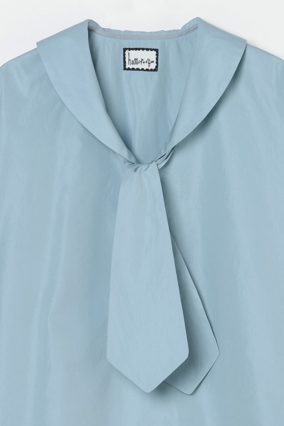 humoresque - bow-tie blouse - blue gray