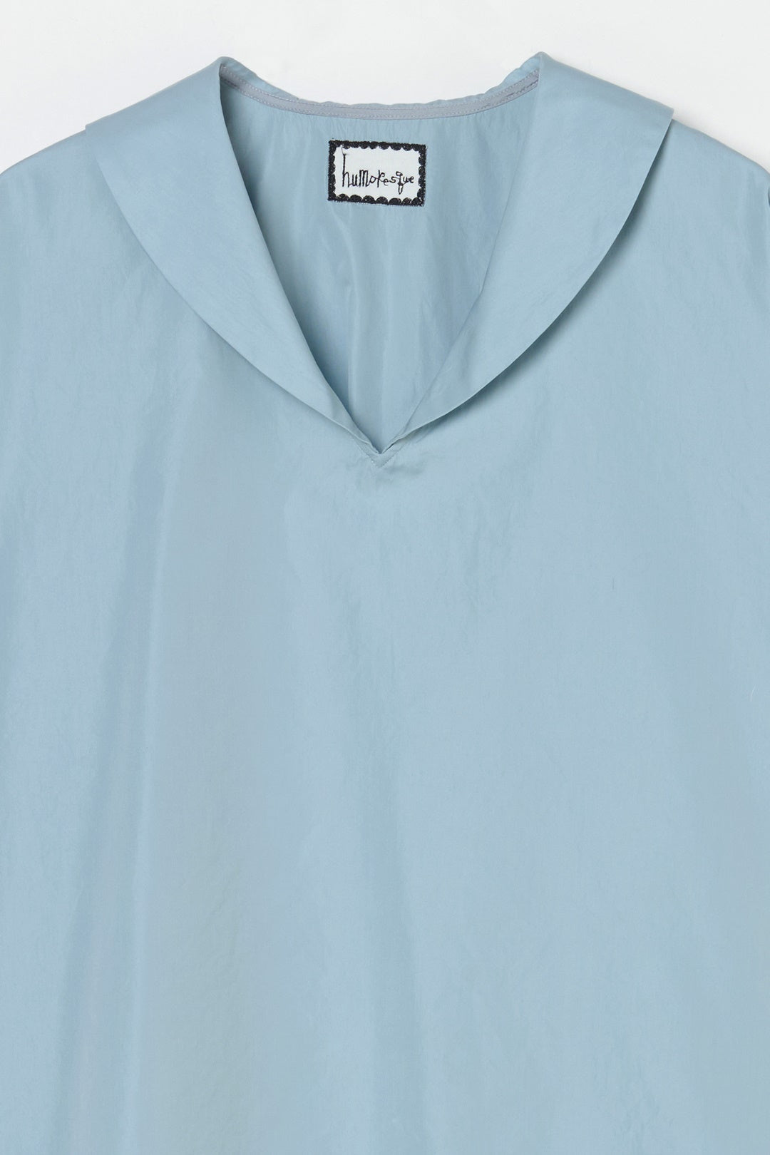 humoresque - bow-tie blouse - blue gray