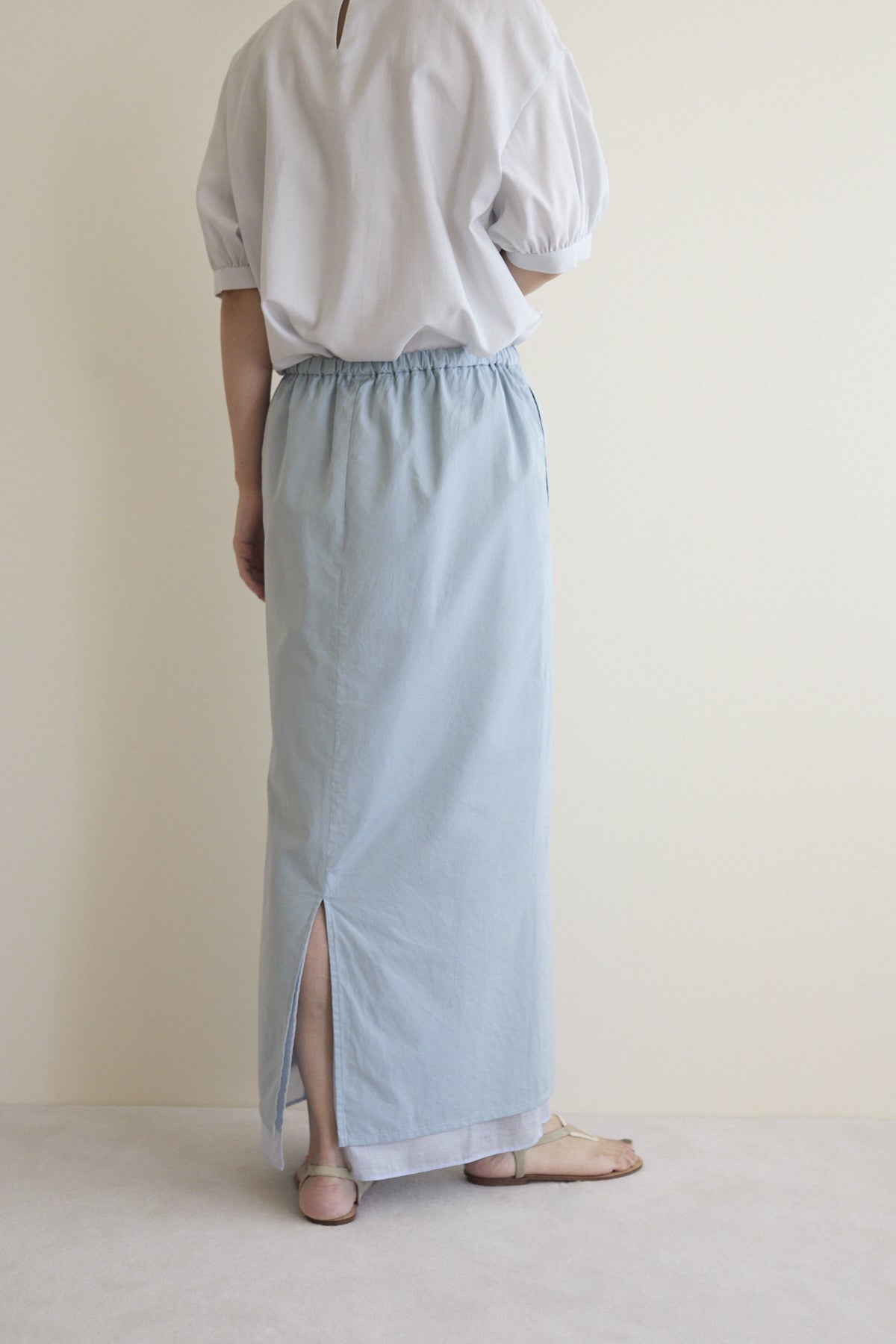 humoresque - layered skirt - blue gray