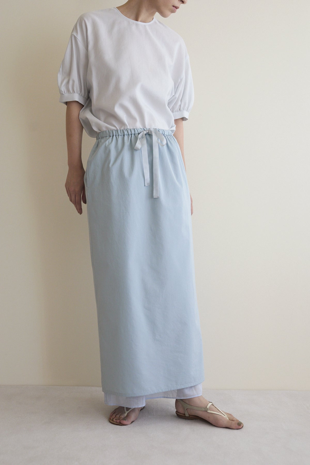 humoresque - layered skirt - blue gray