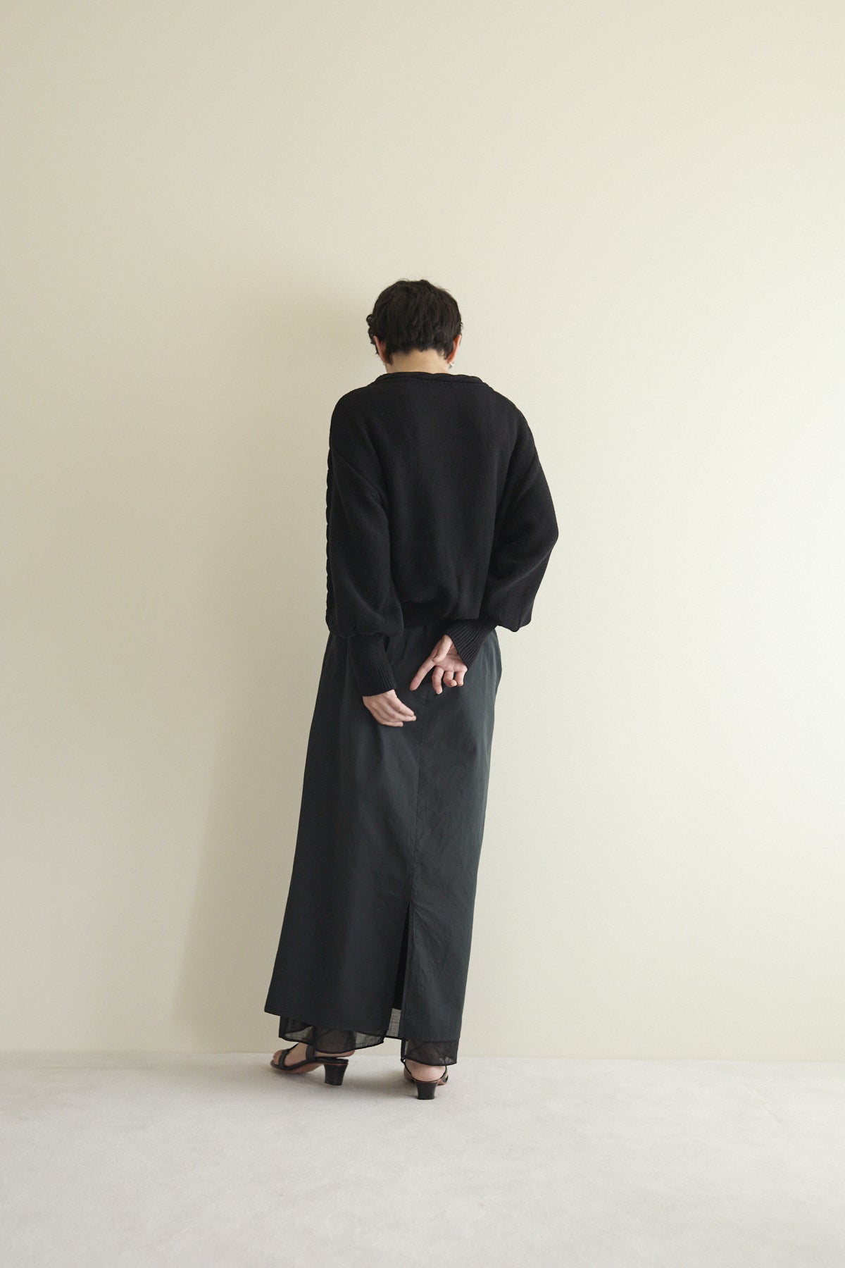 humoresque - layered skirt - balck