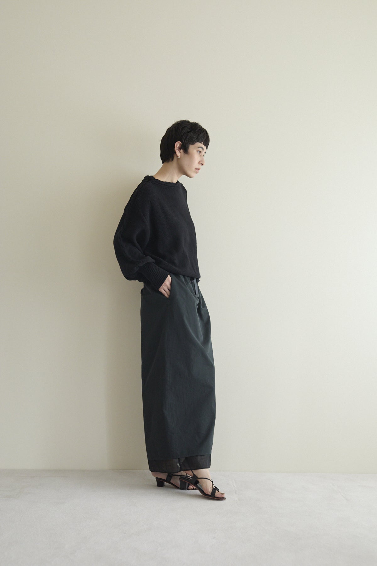 humoresque - layered skirt - balck