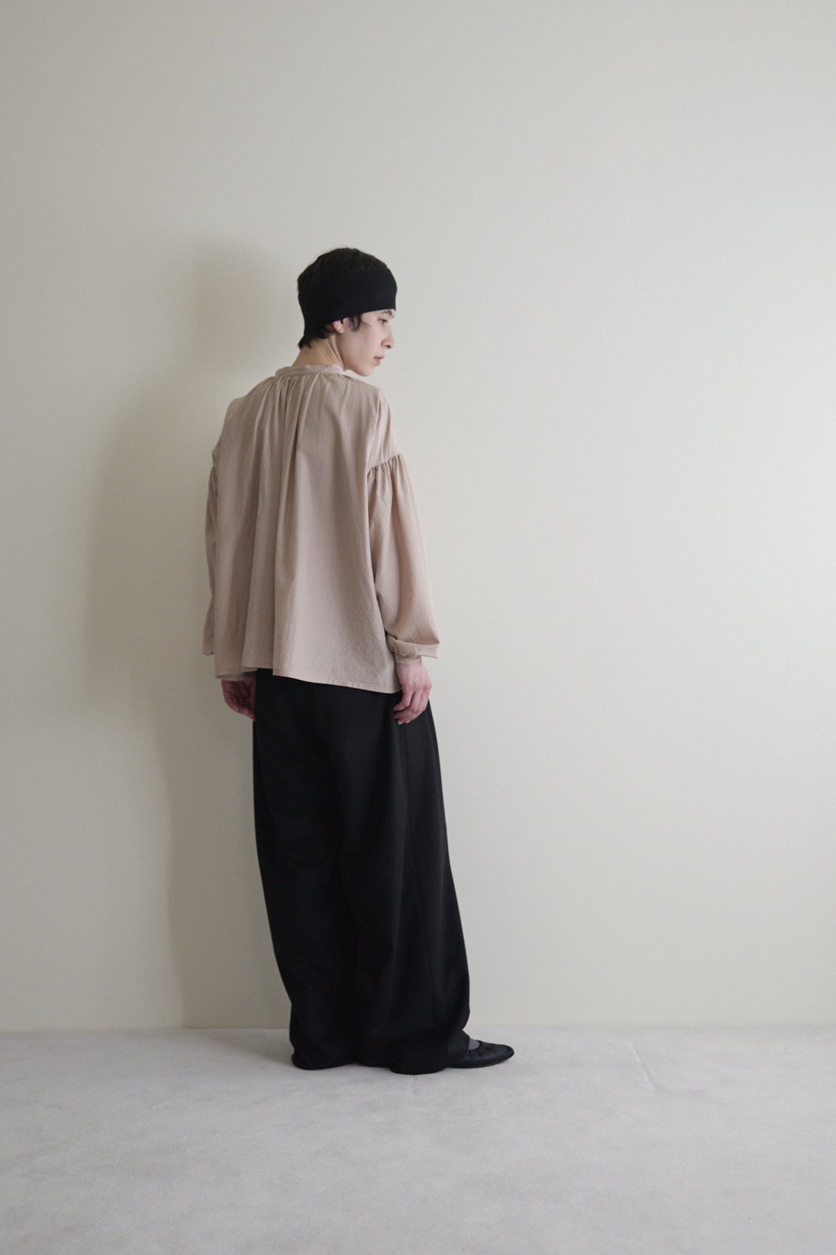 humoresque - gather blouse - nude