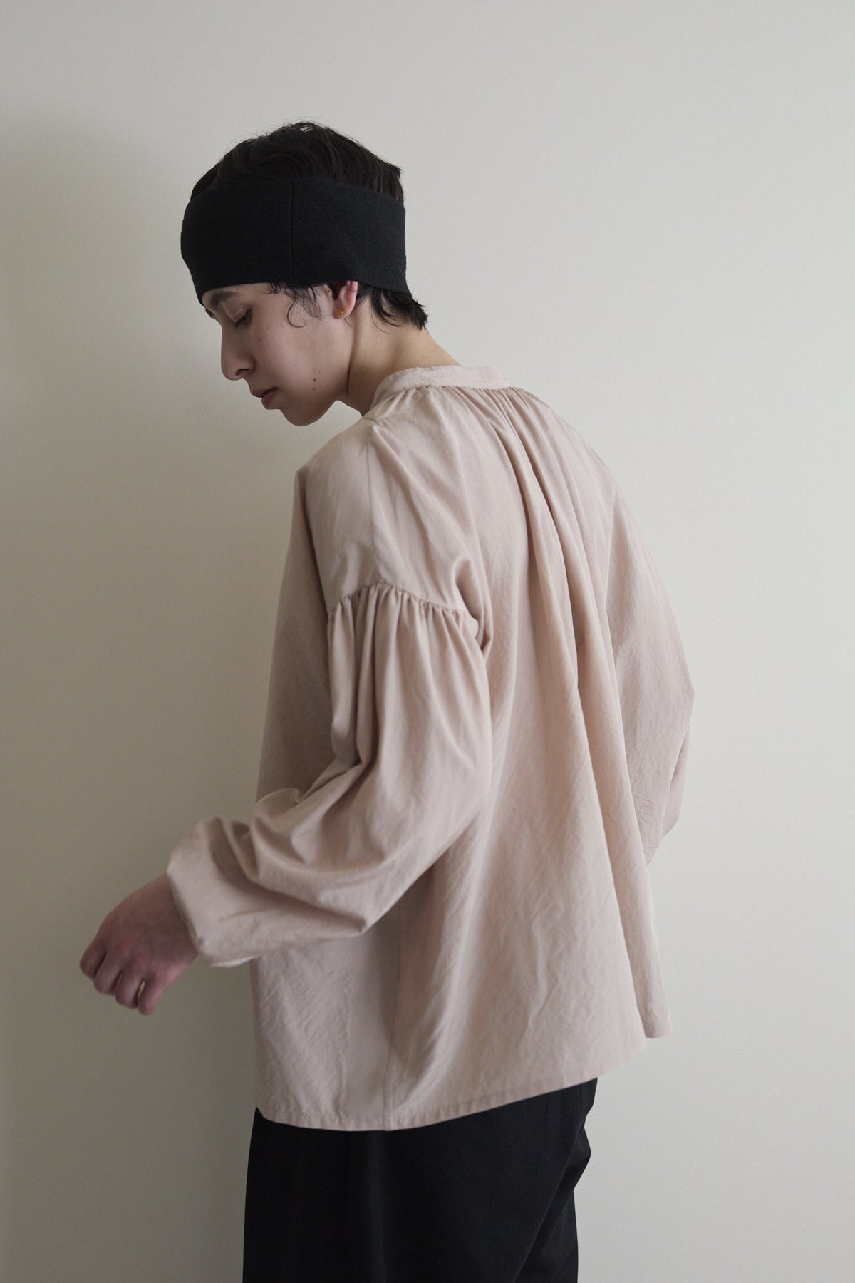 humoresque - gather blouse - nude