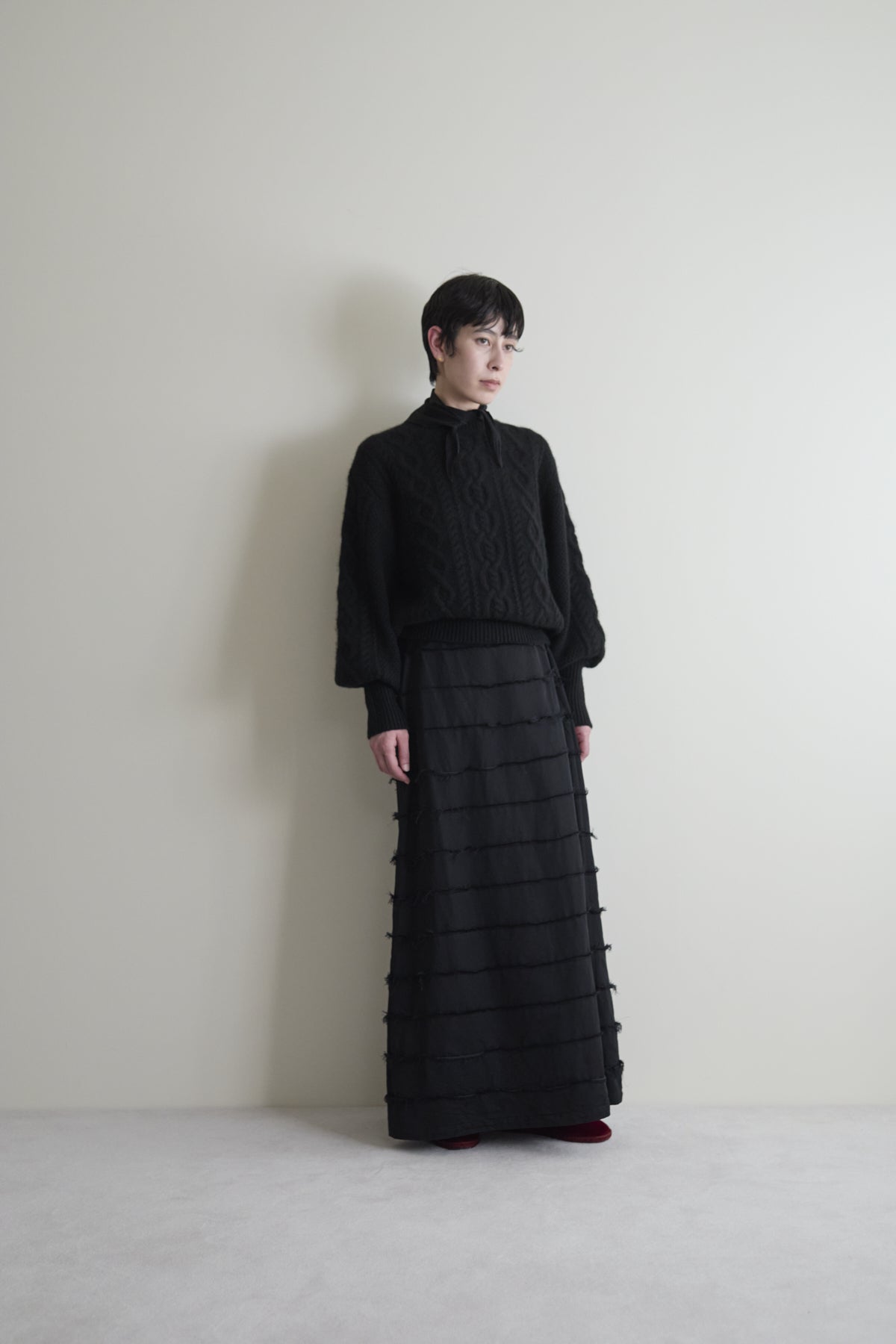humoresque - layered skirt - black