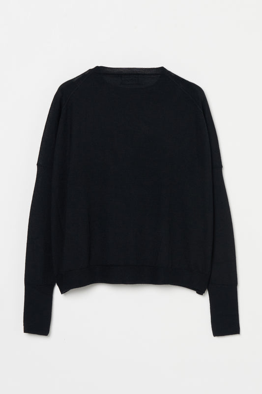 humoresque - sail crewneck knit - black
