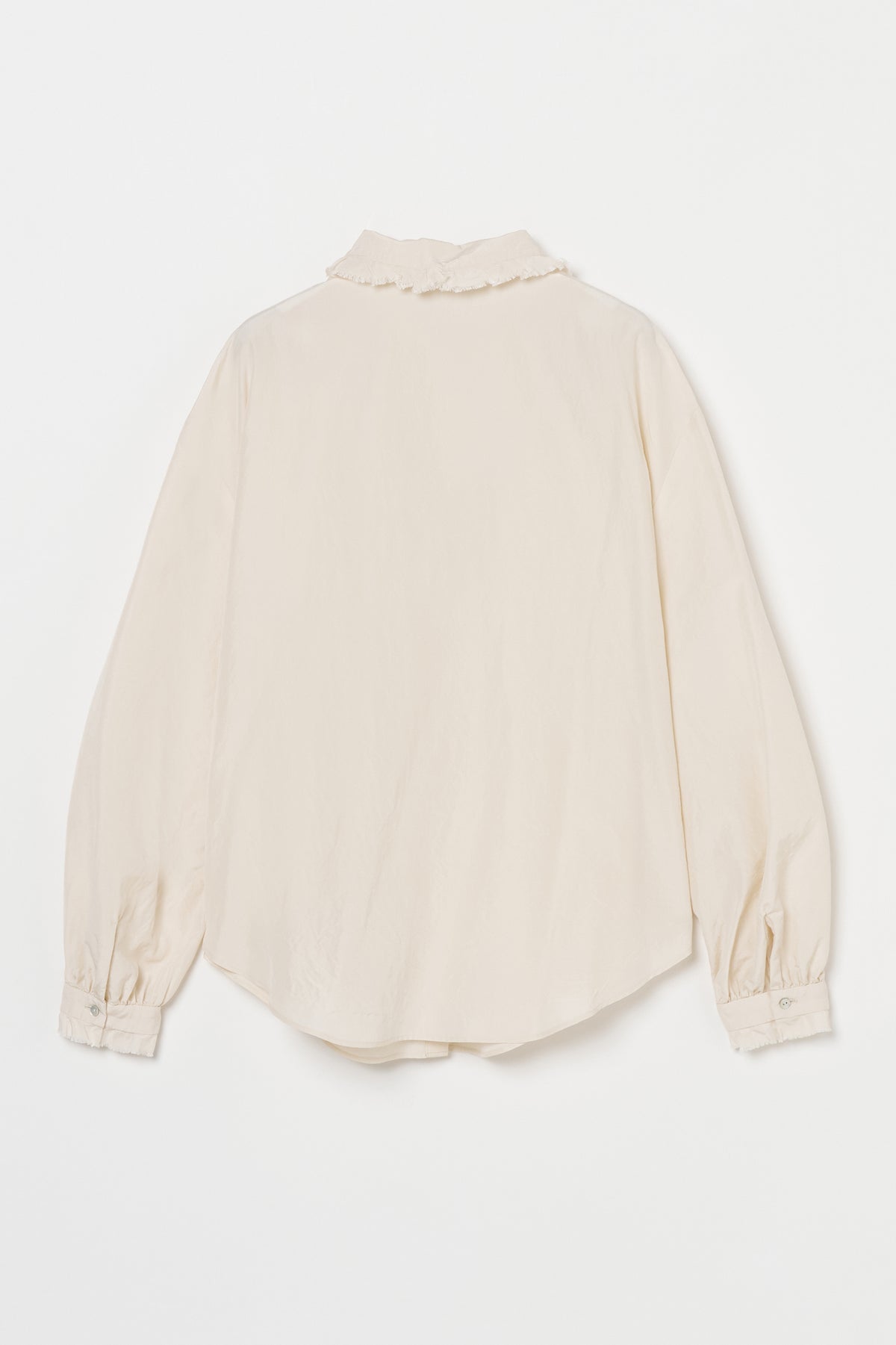 humoresque - frill collar blouse - natural