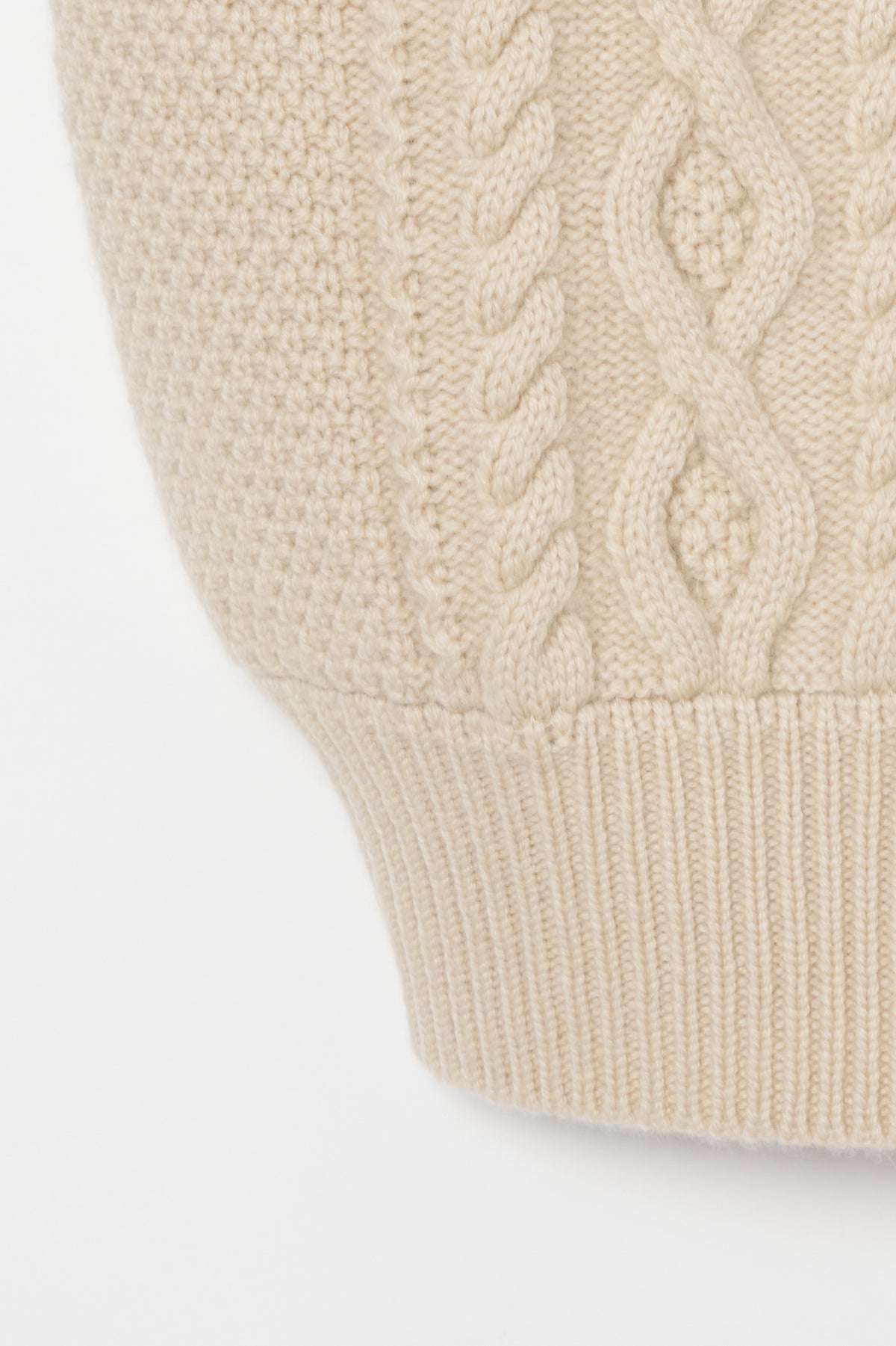 humoresque - cashmere Aran pullover - natural