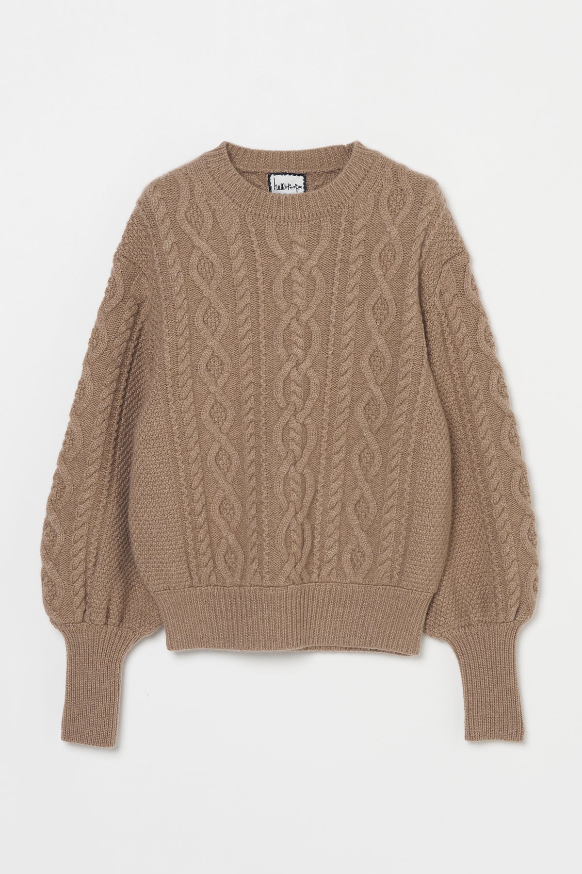humoresque - cashmere Aran pullover - mocha