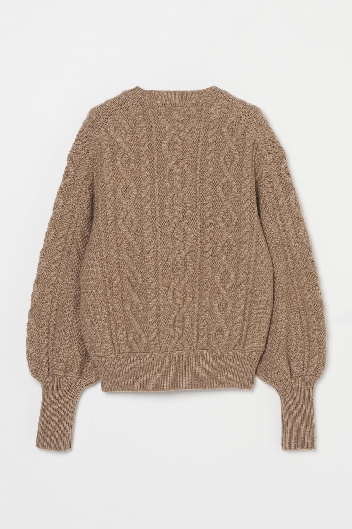 humoresque - cashmere Aran pullover - mocha