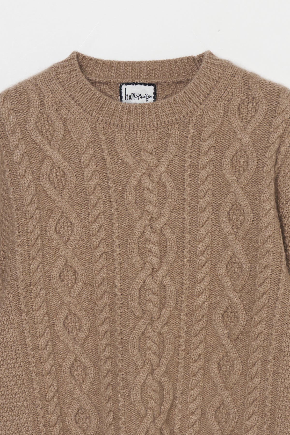 humoresque - cashmere Aran pullover - mocha