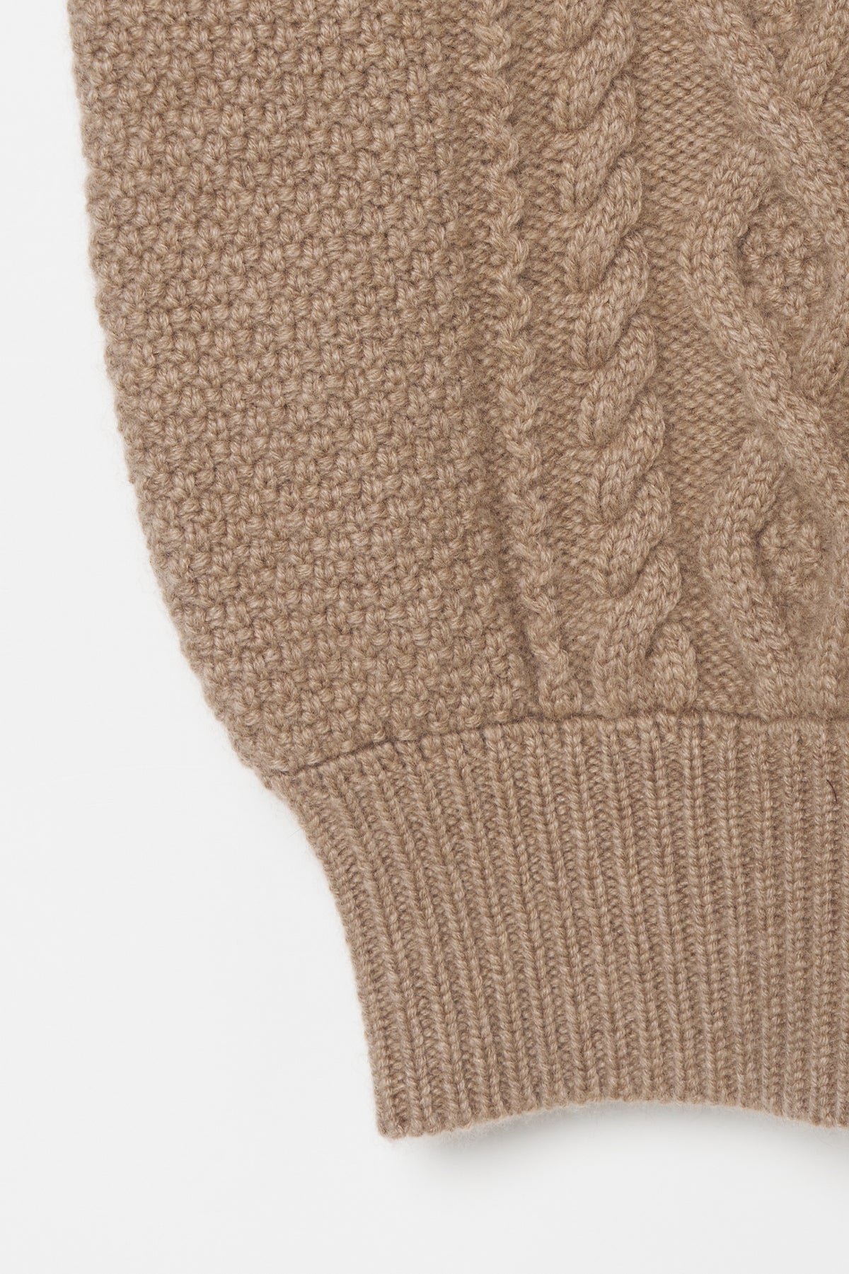 humoresque - cashmere Aran pullover - mocha