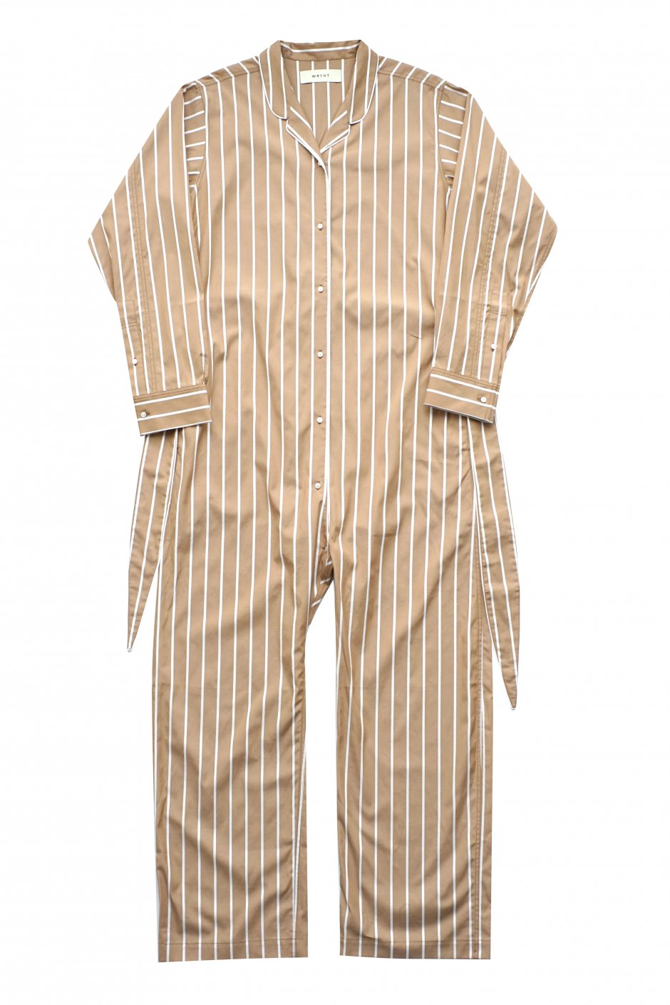 WRYHT - NIGHT SUITS MAXI LENGTH - WHEAT STRIPE