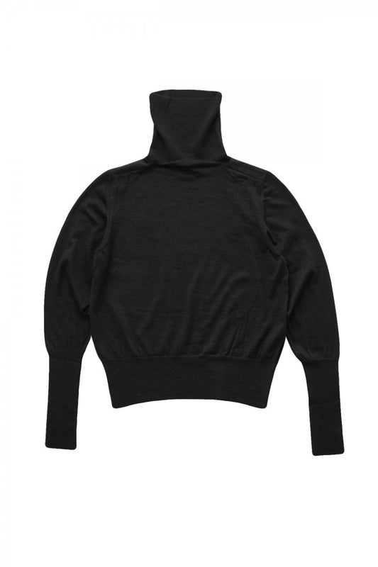 humoresque - RIB TURTLENECK - BLACK