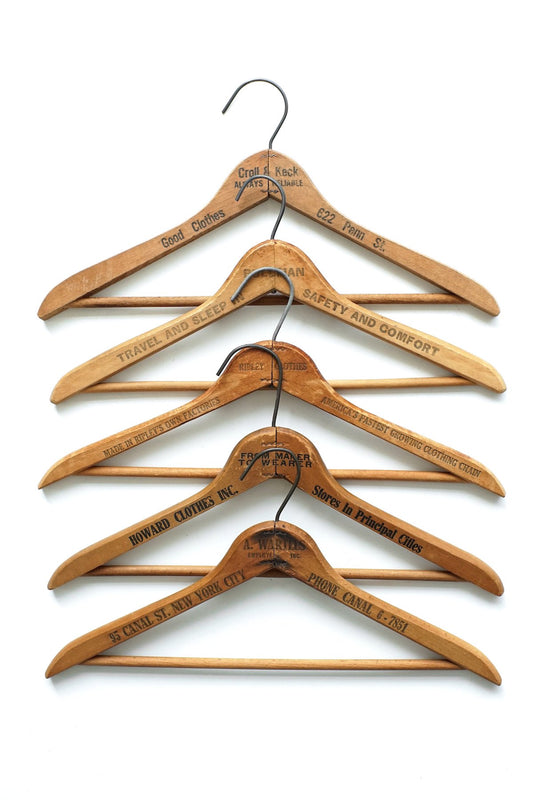 1950s~1970s VINTAGE WOODEN HANGER - 004