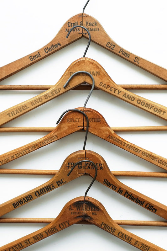 1950s~1970s VINTAGE WOODEN HANGER - 004