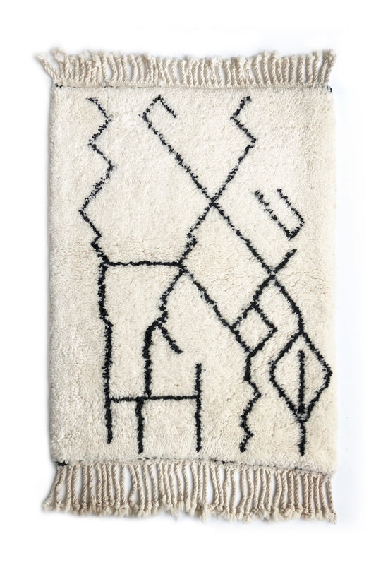 MOROCCAN RUG - MURILTO ( VINTAGE ) - MR091 ( W68cm × H113cm)