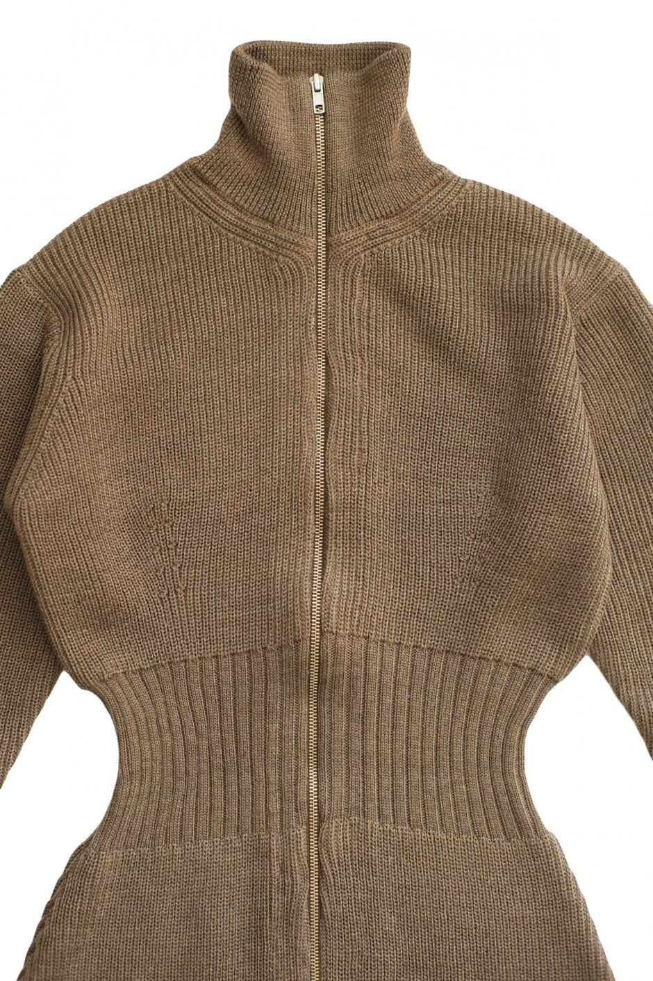 WRYHT- ZIPPER FRONT BODY SUITS - DUNE