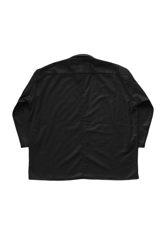 toogood - THE DRAUGHTSMAN SHIRT LONG - WOOL CASHMERE FLANNEL - FLINT