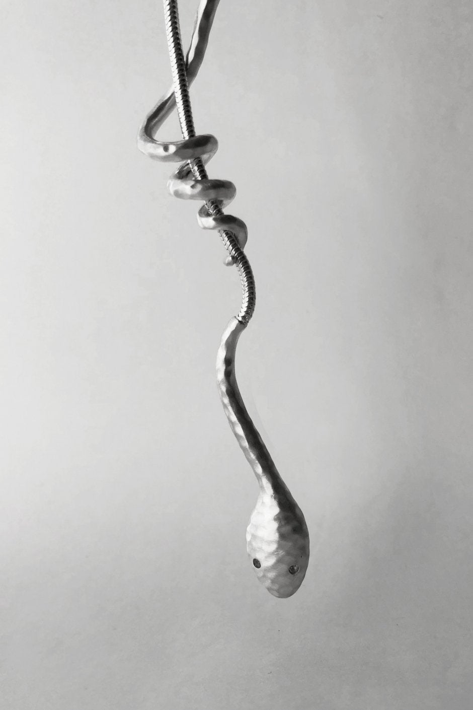 8UEDE - DIA WHITE NECKLESS - SILVER