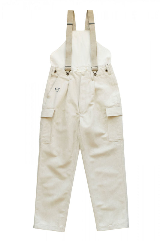 Nigel Cabourn ★★★ - EXCLUSIVE GERMAN ARMY SUSPENDER PANT - ECRU