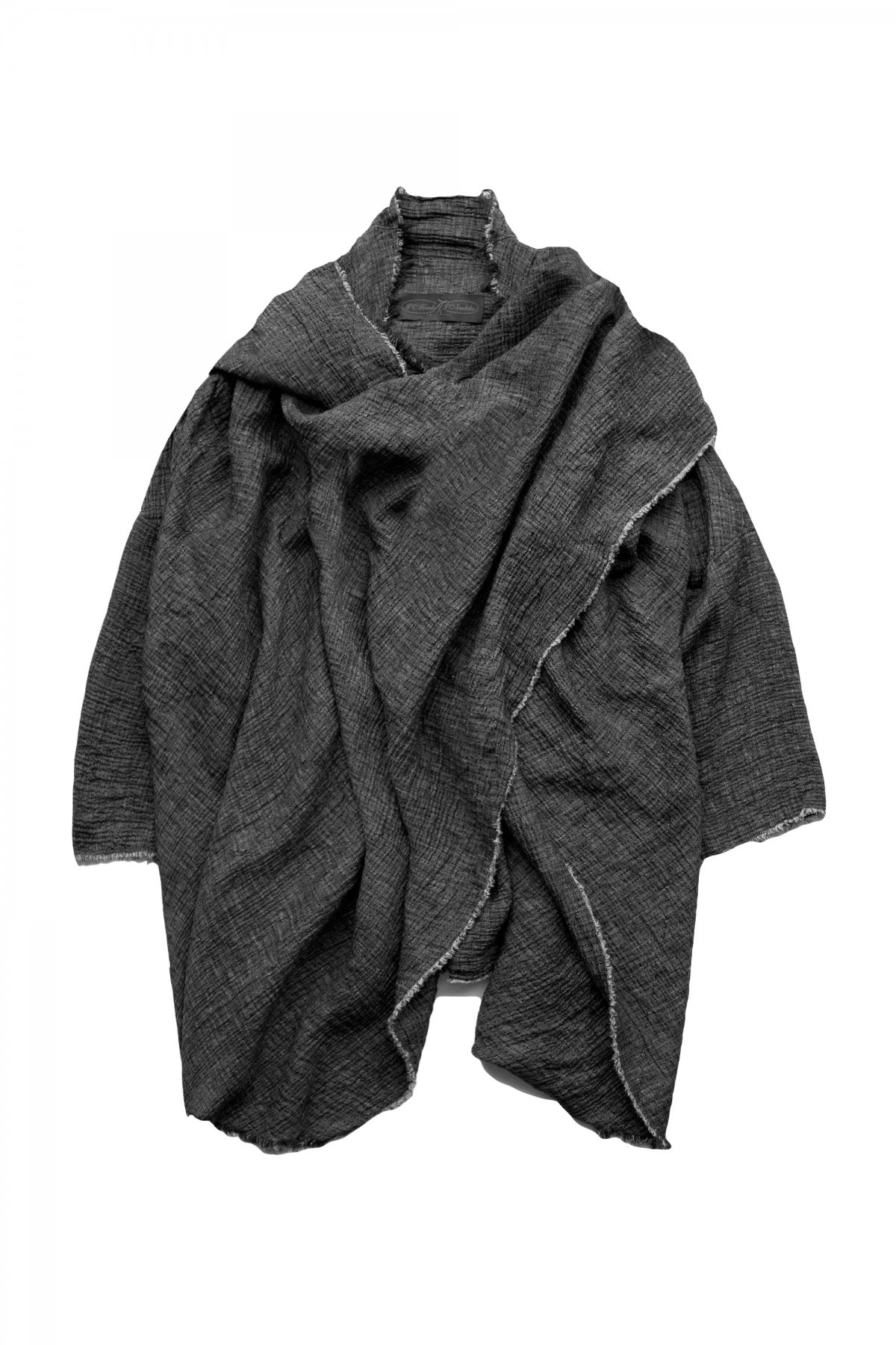 Ghandi Robe Porter Classic - SASHIKO LINEN PREMIUM GANDHI ROBE - BLACK – PHAETON