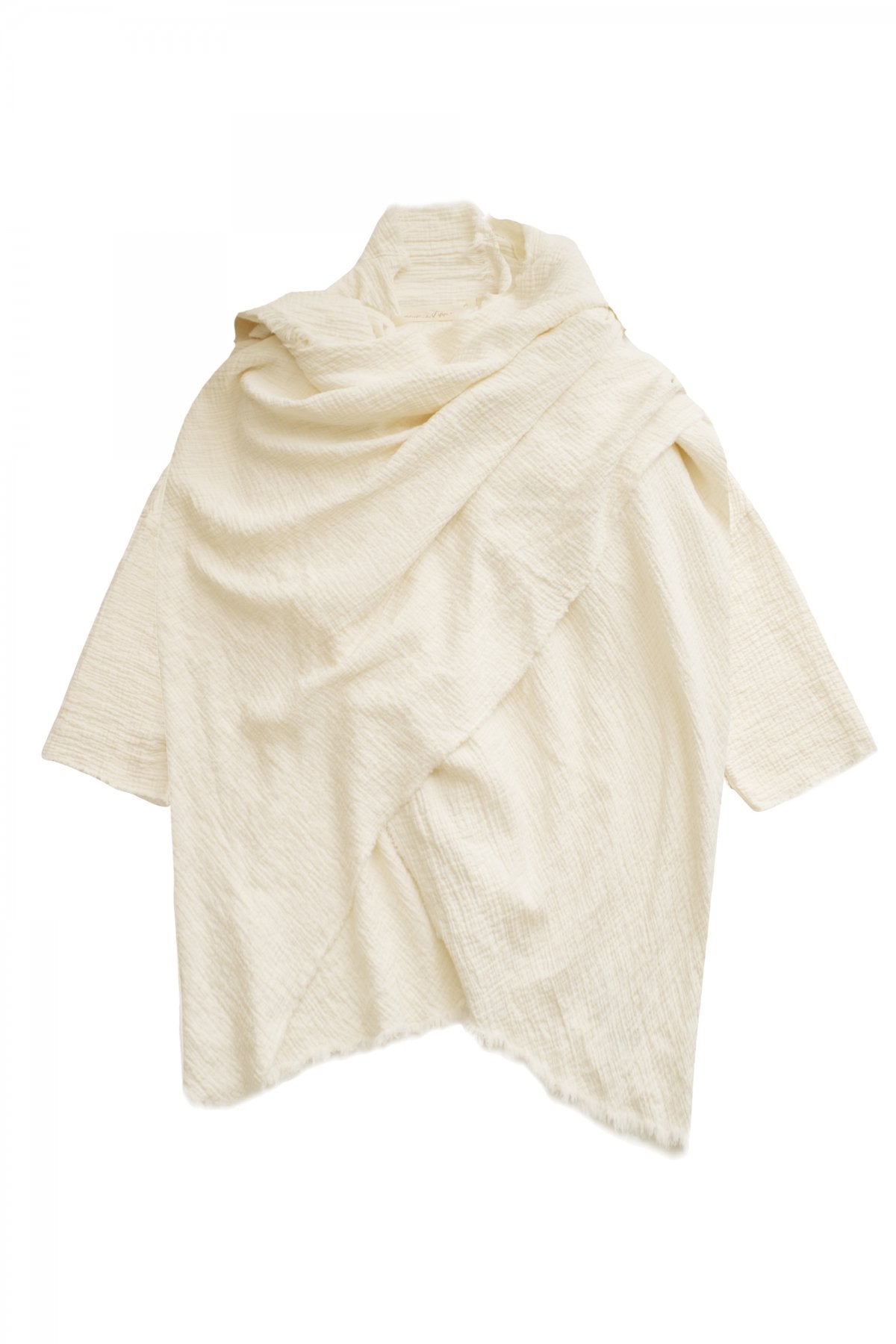 Ghandi Robe Porter Classic - SASHIKO LINEN PREMIUM GANDHI ROBE - WHITE – PHAETON